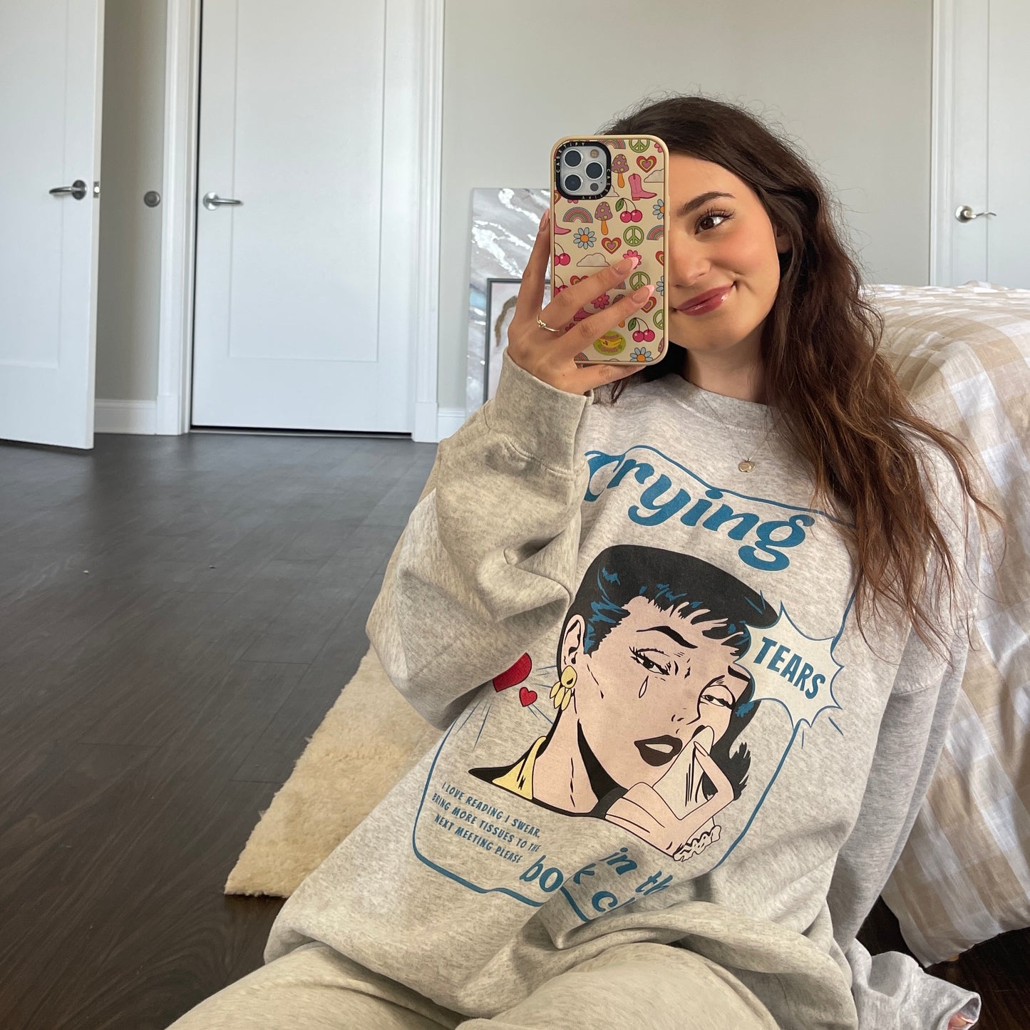 crying in the bookclub crewneck