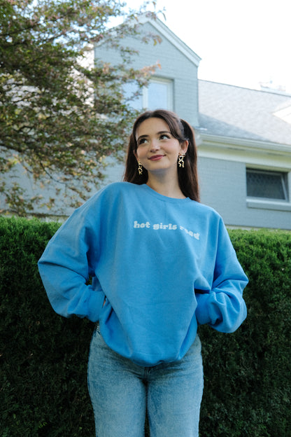 hot girls read crewneck