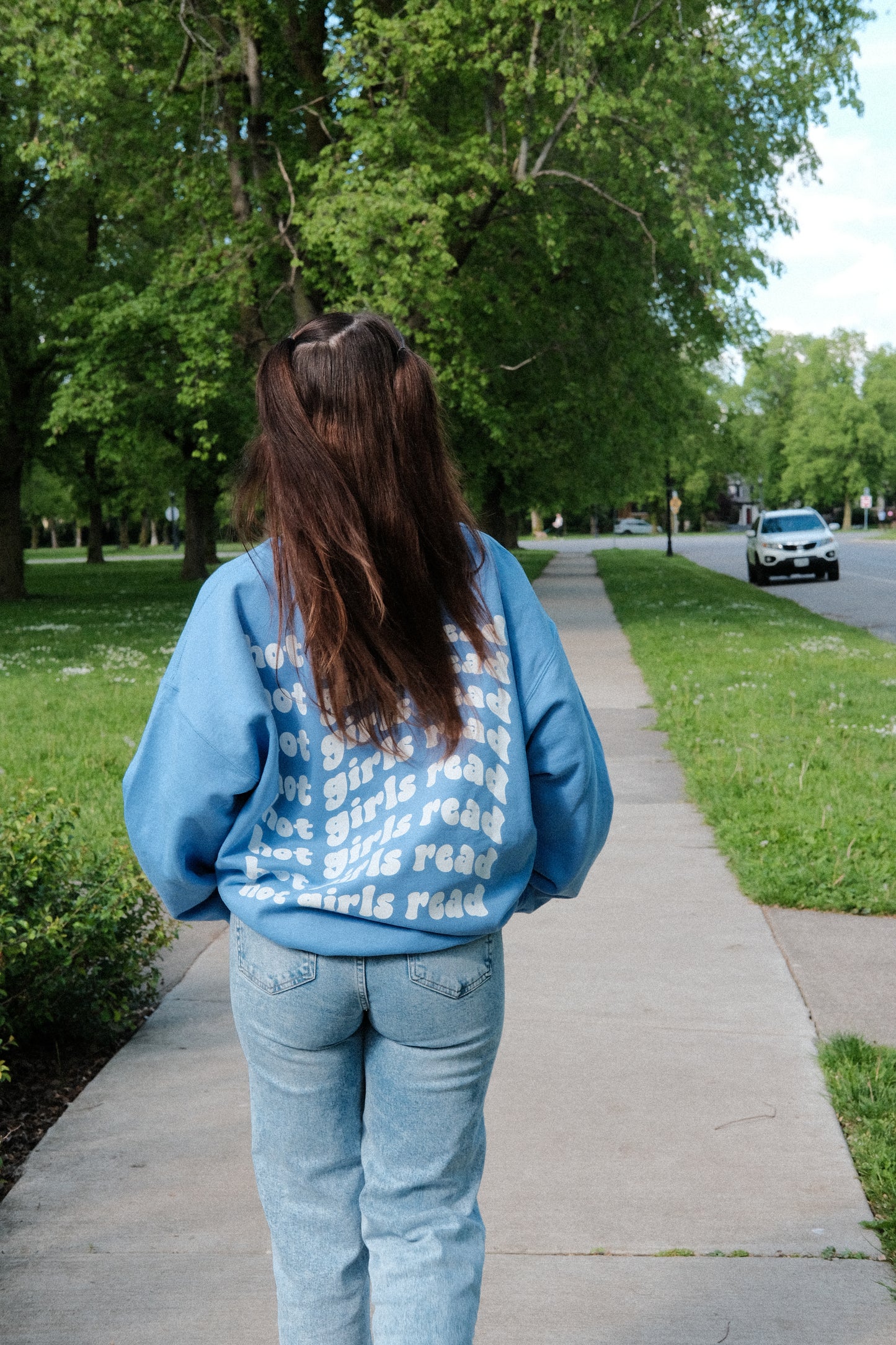 hot girls read crewneck