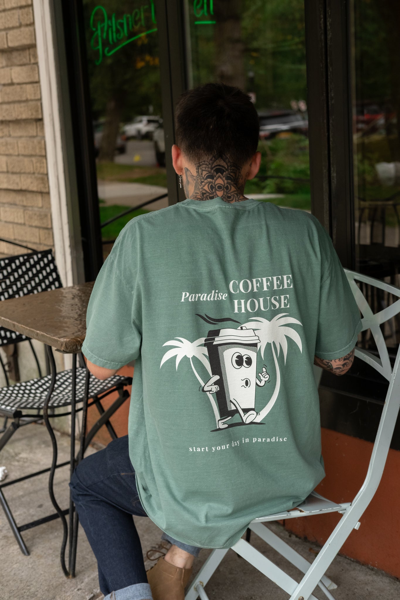 paradise coffee house t shirt Raye of Happiness