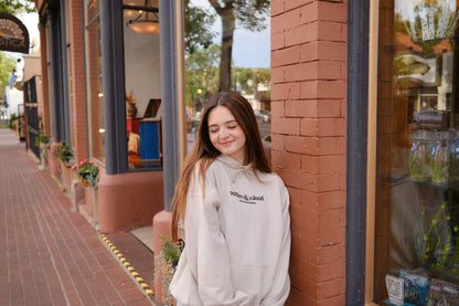 books & coffee the necessities embroidered hoodie